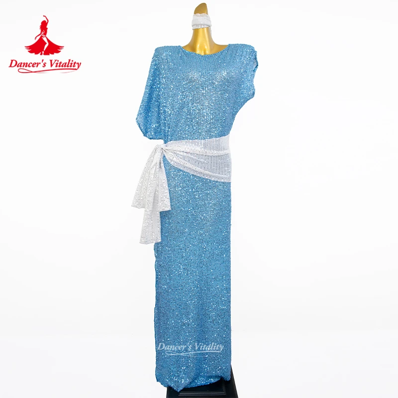 Bauchtanz Performance Kostüm Set für Frauen benutzer definierte Pailletten Mesh Baladi Robe Erwachsene Kinder Shaaby orientalische Wettbewerbs anzüge