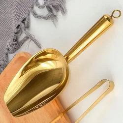 Stainless Steel Ice Scoop Candy Ice Scraper Buffet Bar Food Measuring Scoop Shovel Flour Dry Goods Shovel Kitchen Shovel Gadget