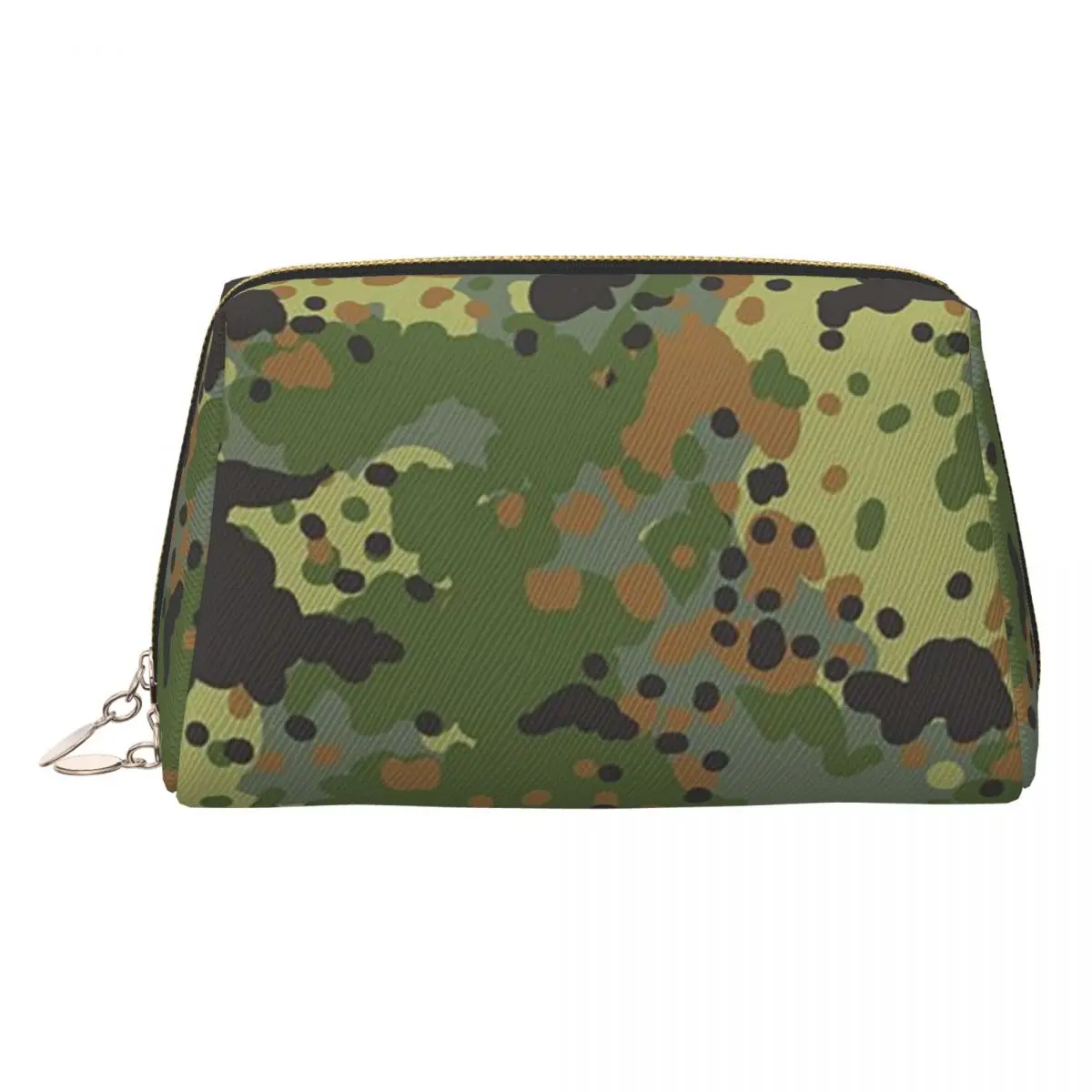 Splintertarn German WW2 Camouflage Army Military Camo Women Cosmetic Bags Travel Makeup Organizer Pouch Toiletry Storage