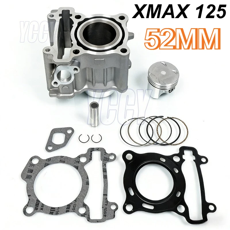 

52MM Bore Motorcycle 125CC Engine Cylinder Piston For Yamaha XMAX125 X MAX 125 YZF-R125 Moto Scooter Parts MT125 WR125