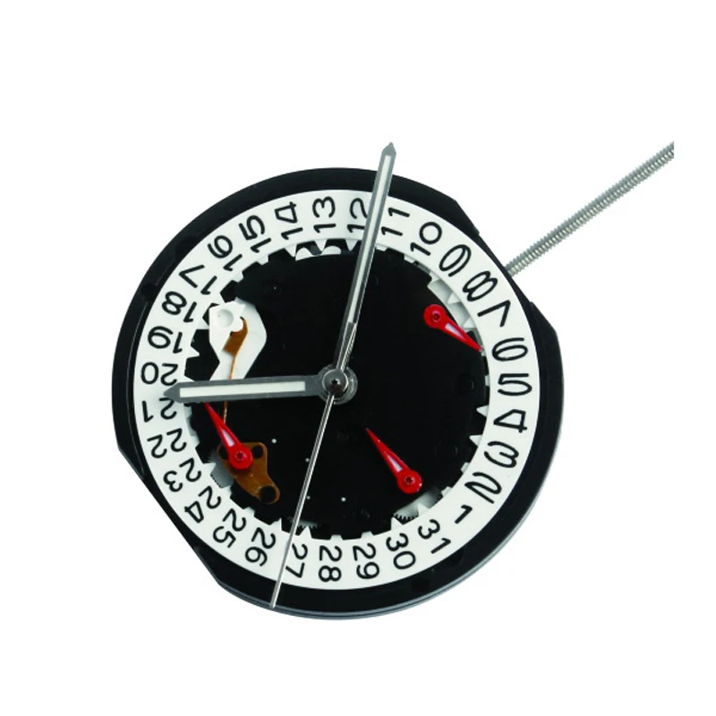 Movimiento PE811 reloj de movimiento sunon PE81 Ligne movimiento de cuarzo tres manecillas con 3 ojos y fecha cronógrafo pequeño segundo y minuto, 24 horas