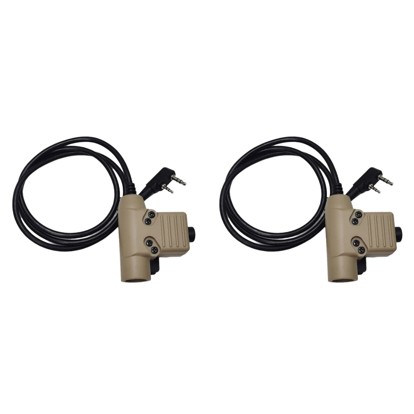 JABS-2X New U94 PTT Cable Plug Adapter For Baofeng UV-5R UV-S9 Plus UV-82 AR-152 UV-10R Walkie Talkie Two Way Radio Brown view 6