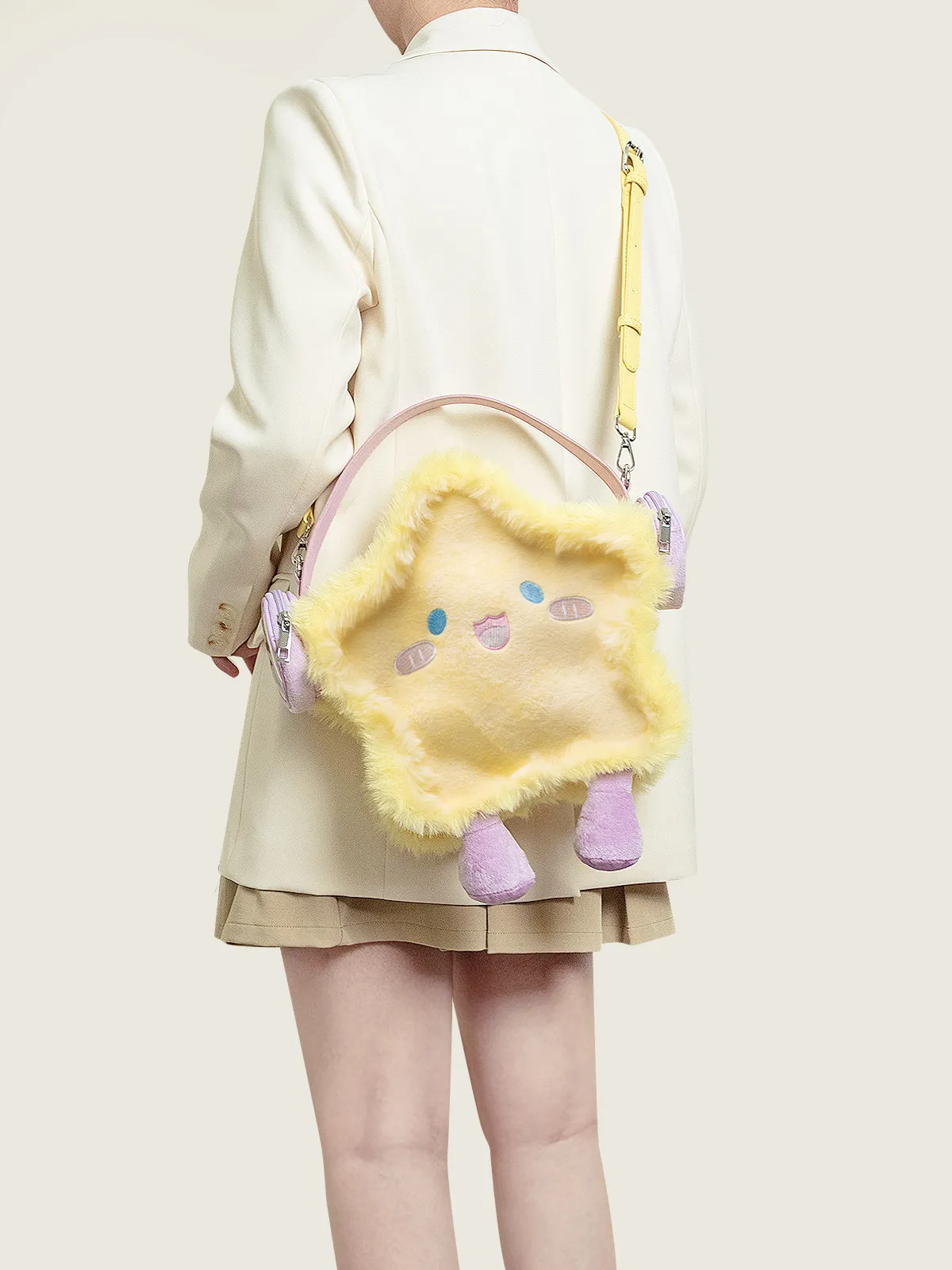 Original Plush Earphones Stars Cute Cartoon Embroidery Crossbody Backpack Women's Small Food Allowance Two-dimensional Lta Bag