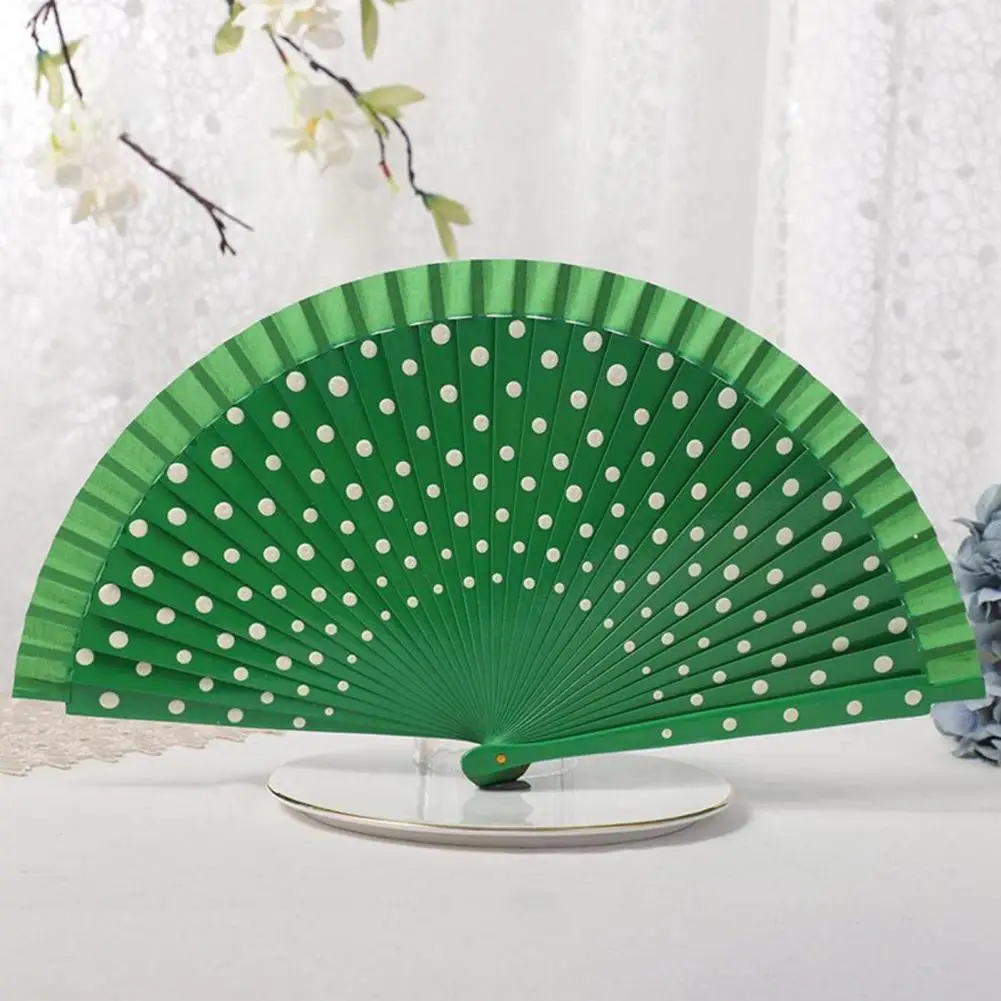 Dancing Fan Long-lasting Decorative Fan Multicolor Decoration  Practical Dot Print Dancing Fan