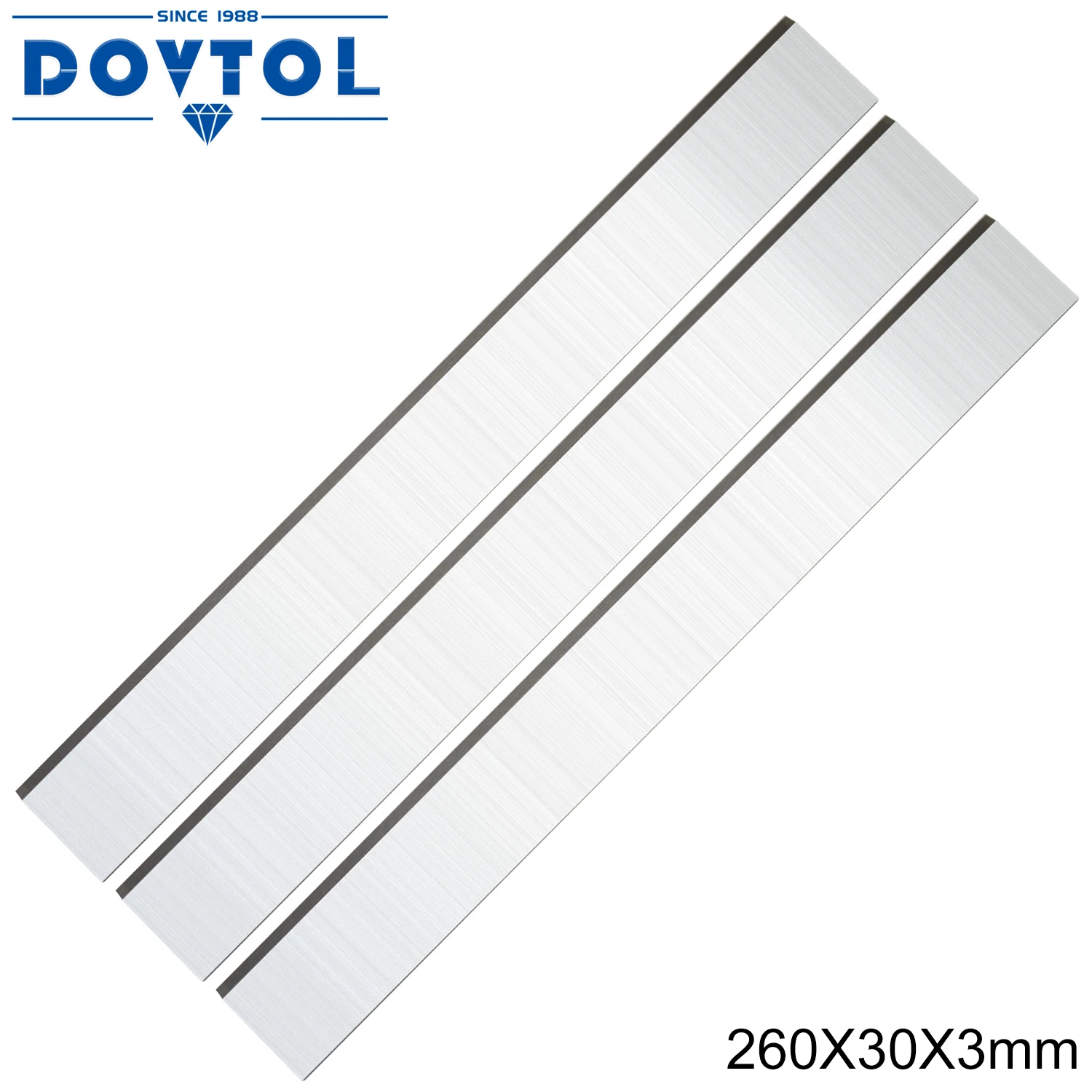 260x30x3mm Industrial Planer and Jointer Blades Knives Replacement for all 260mm Thickness Planer 3pcs