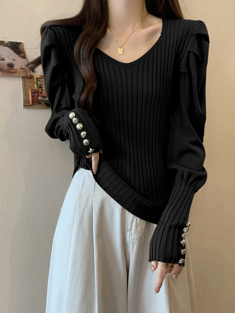 2023 New Spring Summer Knitted Round Neck Long Sleeve Women Sexy Mini Slim Stretchable Palace retro style knitted jumpsuit