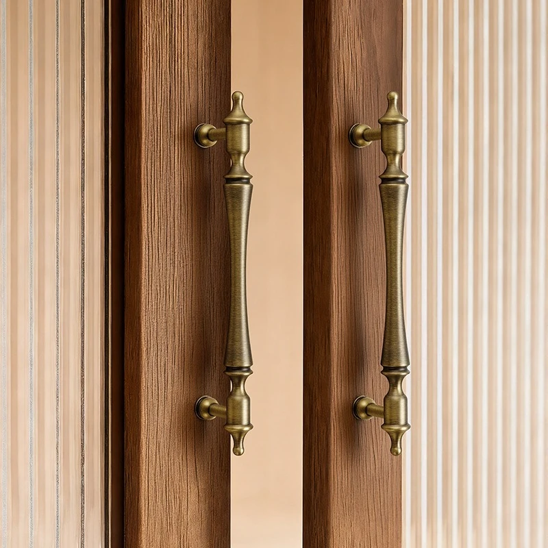 

French Brass Handles for Furniture Gold/Bronze Handles for Wardrobe and Drawer Kitchen Cabinet Handles Shoe Cabinets Pulls