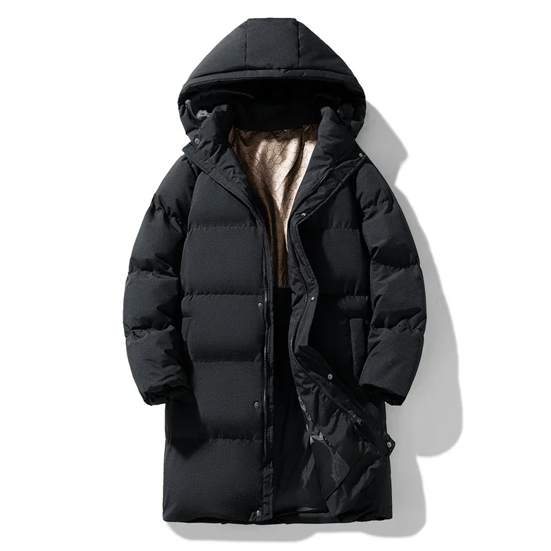 

Men Casual Warm Padded Windbreak Parkas Male Long Parkas Plus Size Outerwear Winter Parkas Men Thick Warm Jacket