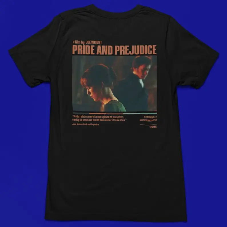 Pride and prejudice tshirt, Jane Austen, aesthetic tee, JaneAusten, pride and prejudice movie, unisex shirt