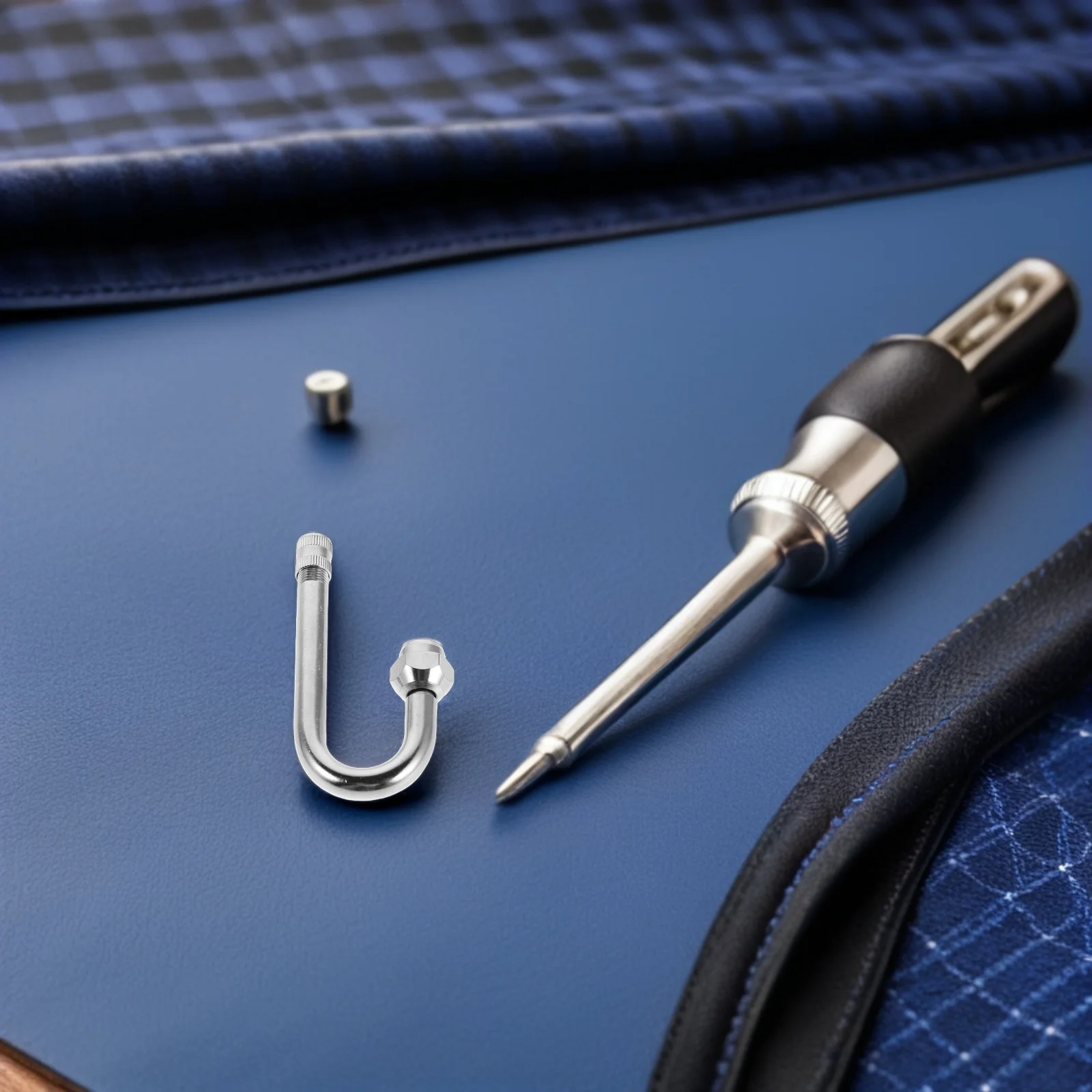 

2pcs Tire Valve Stem Extensions 180 Degree Angled Metal Air Valve Adapter For Car Truck Bus Motorcycle Wheel Inflation Repair