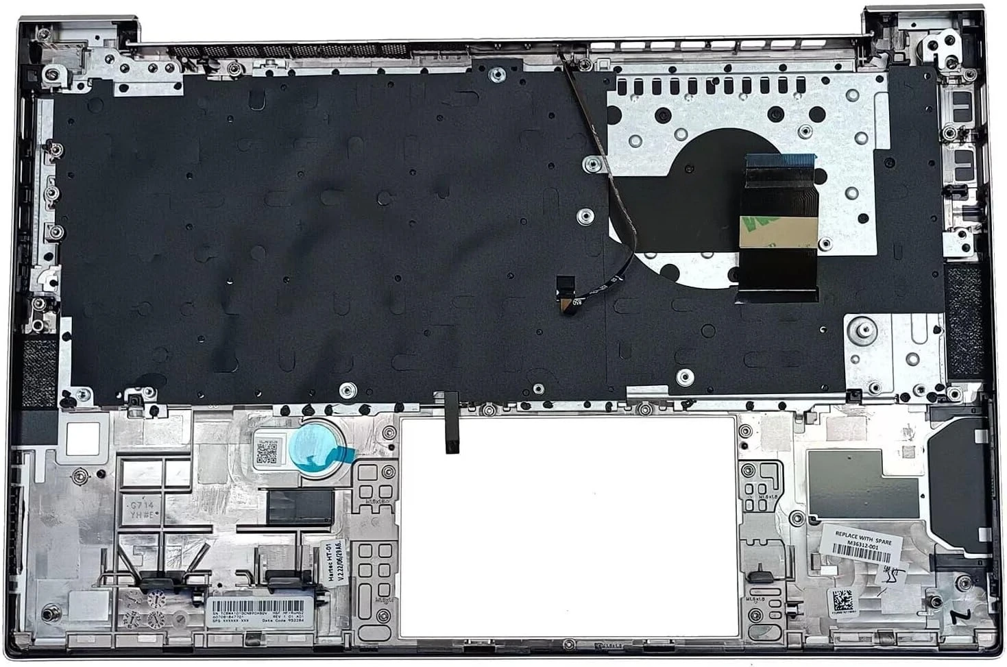 Replacement Palmrest Upper Case for HP Elitebook 840 G7 G8 745 G7 Backlit Keyboard PN M07090-001 Silver