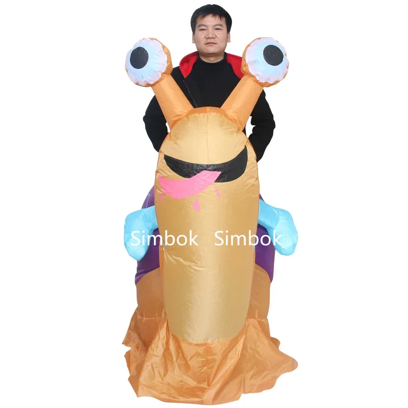 Halloween Party Inflatable Costume Cycling Snail Funny Blow Up Suit Party Clothing Fancy Dress for Adult MS8118