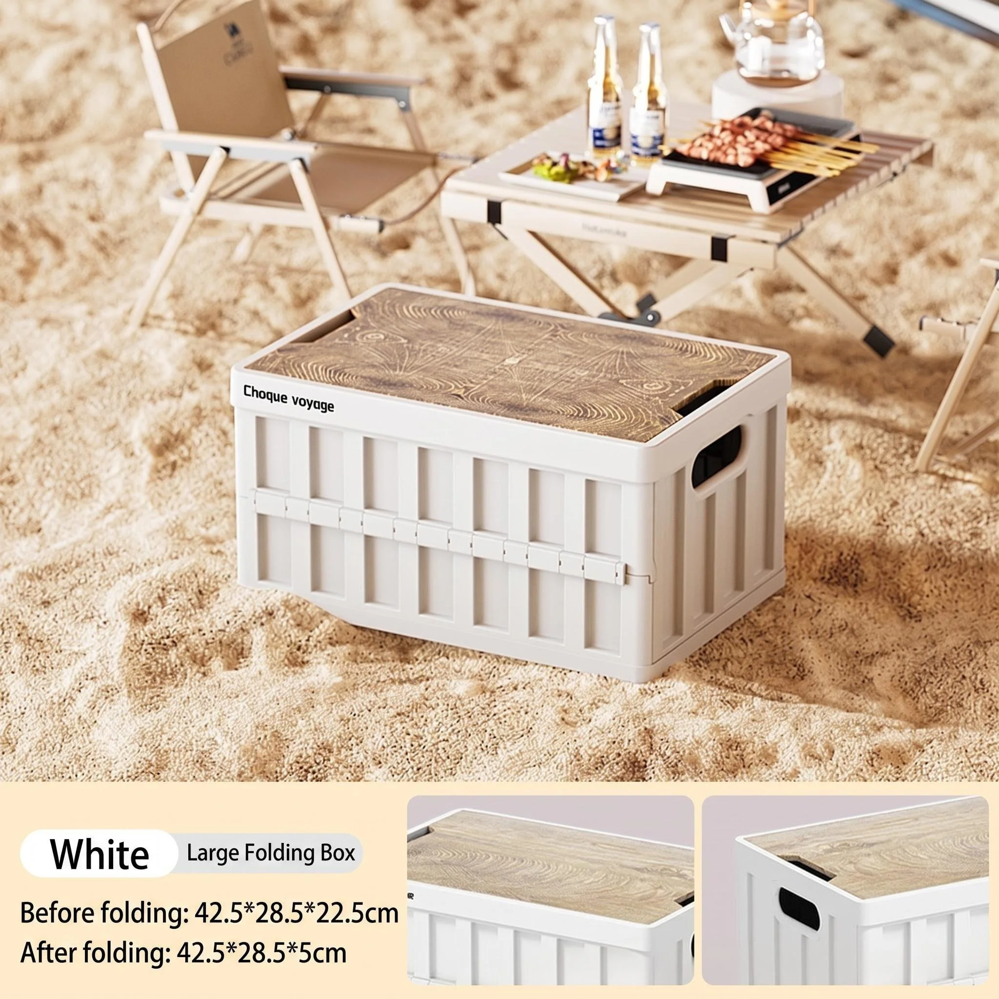 Outdoor-Camping-Aufbewahrungsbox, Faltbare Organisationsbox für Schlafzimmer, Camping-Aufbewahrungsbox für den Kofferraum