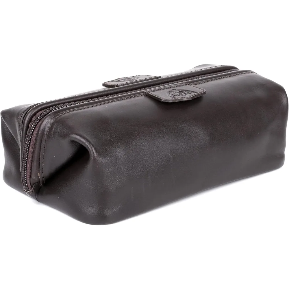 مجموعة أدميرال المسافر الفاخرة - أساسيات السفر المتبلة من الجلد البني وإكسسوارات الرحلات الطويلة #4