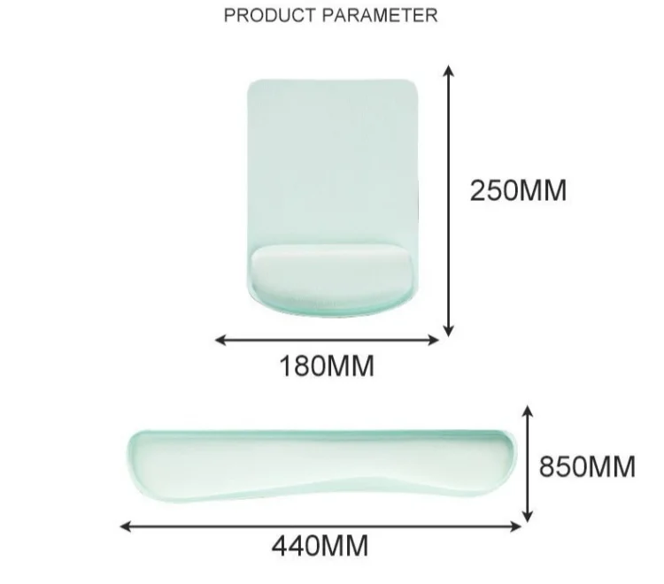 Custom Color Rectangular Wrist Rest Mousepads Wholesale Ergonomic Mouse Pad with Wrist Support