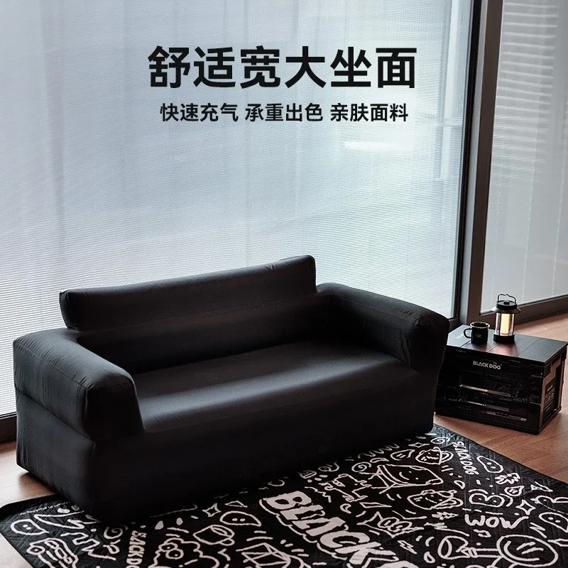 Outdoor double inflatable sofa, portable outdoor camping picnic air bed