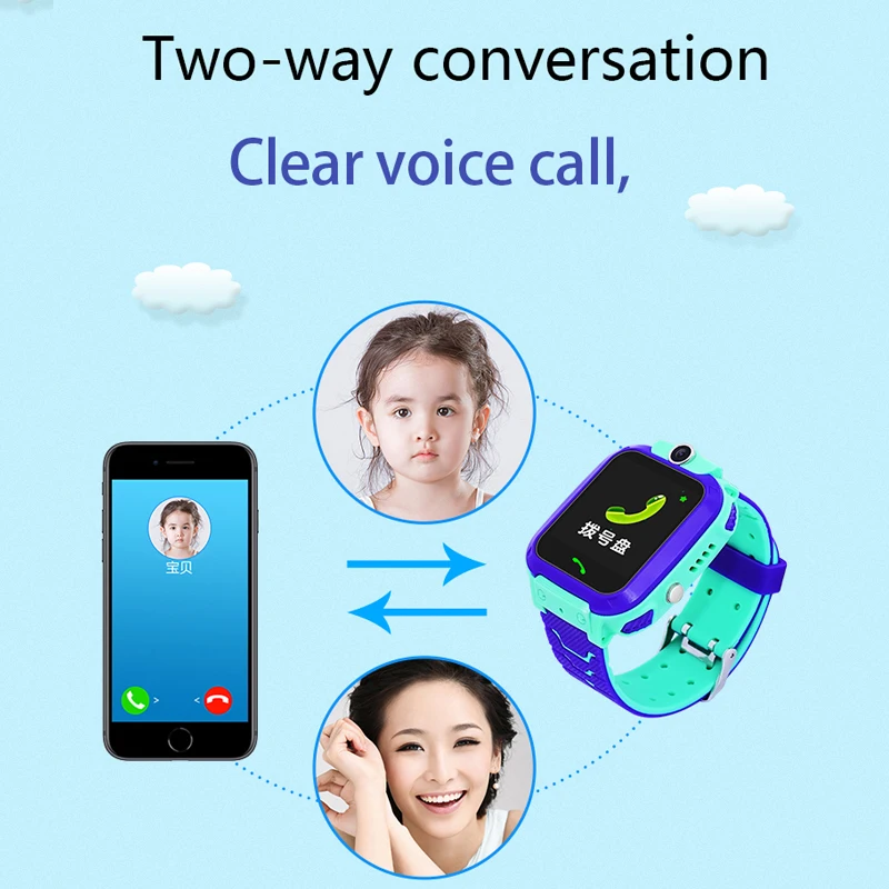 Q12 Kids Smart Watch 1.44'' Touch Screen SOS Phone Watch Smartwatch Camera With Sim Card Waterproof Kids Gift For IOS Android