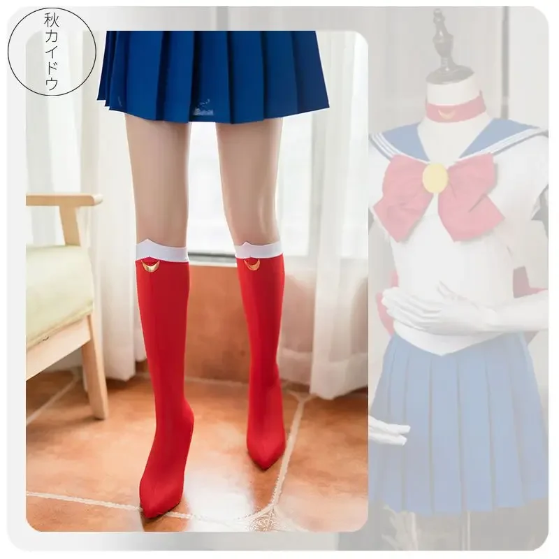 Anime Sailor Girl Socks Moon Cosplay Shoe CoverS Props Stocking Tsukino Usagi Outfits Ornament Cosplay Halloween Carnivl Party