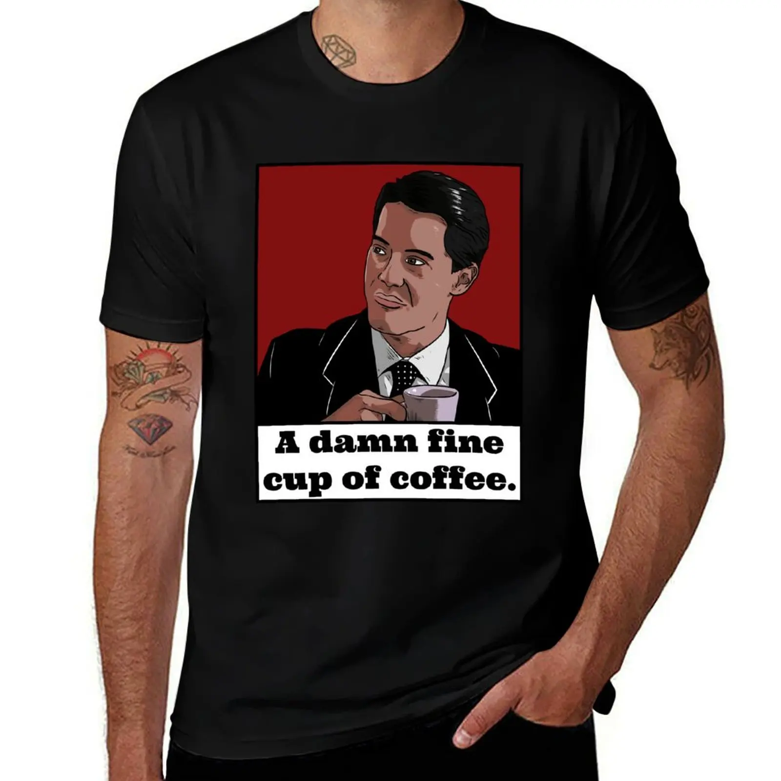 Twin Peaks - Agent Dale Cooper - Coffee T-Shirt anime tshirt anime figures vintage clothes designer t shirt men