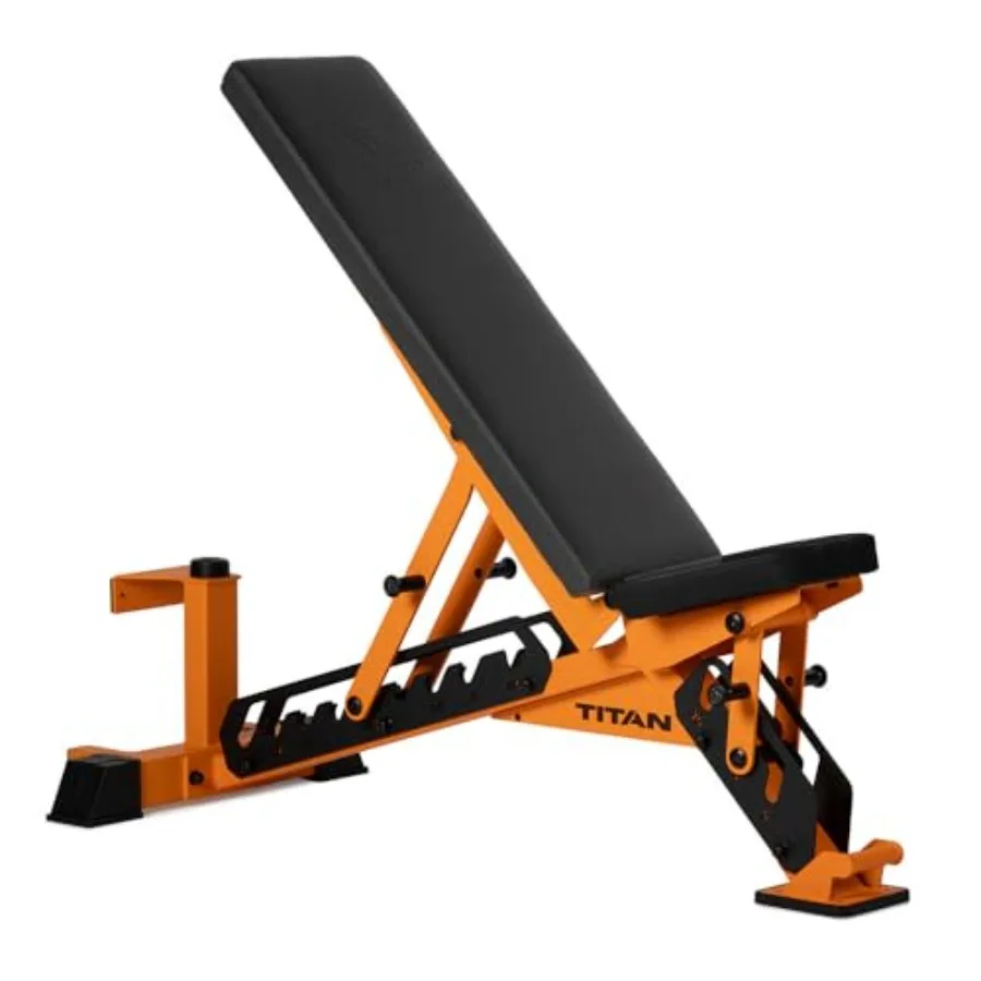 

Home gym adjustable bench for weightlifting and strength training steel construction black supports 600 LB incline/ 1 000 LB fl