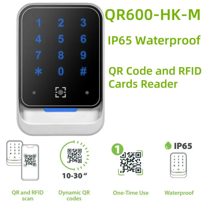 QR600-HK QR+NFC+Touch Keypad Password IC Card Reader RS485 For Door Access Control Security System tastiera controllo accessi