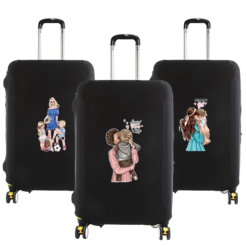 2022 Luggage Protective Cover for 18 To 32 Inch Fashion Mom Serie Pattern Suitcase Elastic Dust Bags Case Travel Accessories