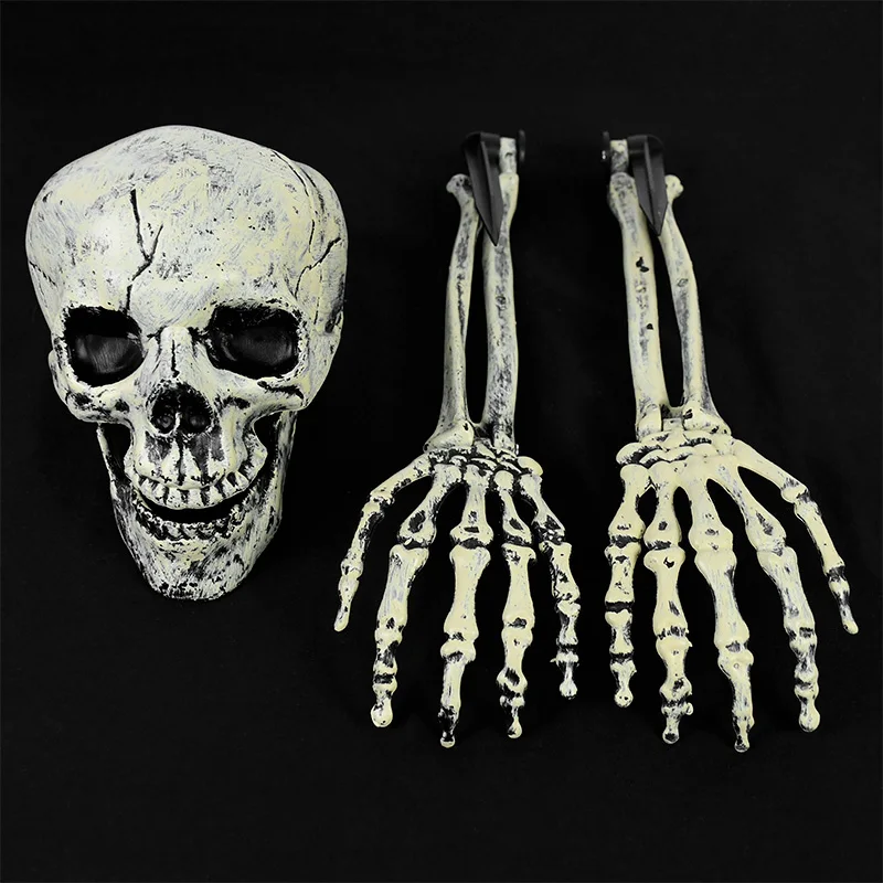 

Simulation Skull Skeleton Hand Halloween Party Outdoor Courtyard Lawn Graveyard Horror Ornament Scene Decoration Props