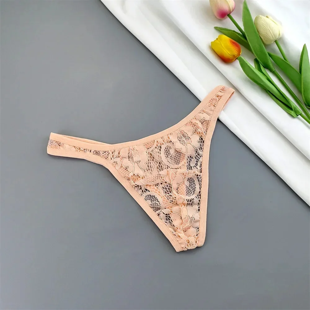 Perizoma da uomo in pizzo floreale trasparente perizoma sexy trasparente intimo maschile vedere attraverso Tanga Hombre G String per gli amanti