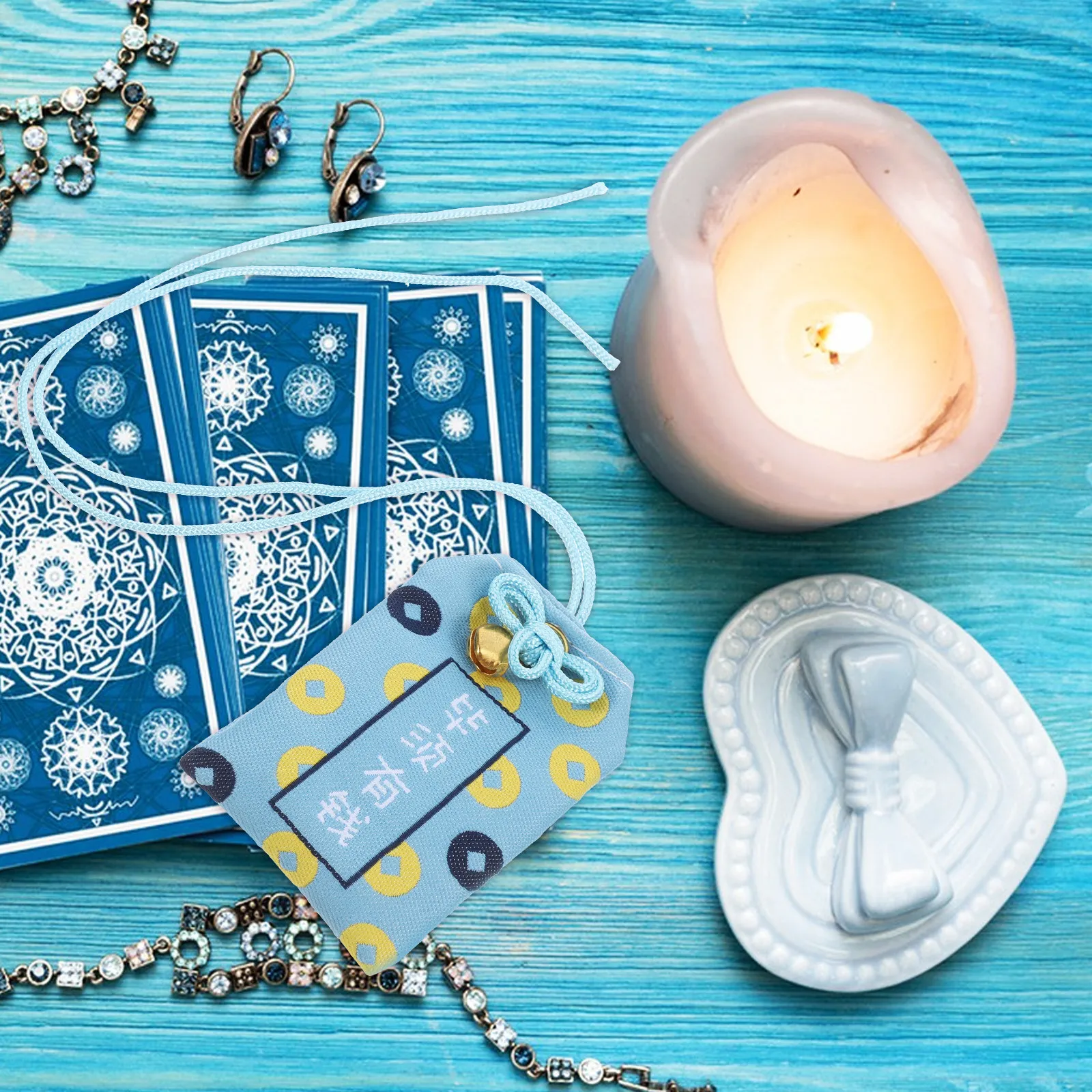 Amulette Omamori Japonaise Authentique, Sachet Porte-Bonheur, Pendentif pour Voiture, Maison, Bureau, Décoration Feng Shui, Succès, Richesse