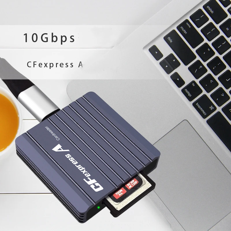 CFexpress A 카드 리더 USB3.2 Gen2 10Gbps USB A 타입 C CF 메모리 카드 라이터 어댑터 (Z6/Z7 1DX3 카메라 사진 촬영용)