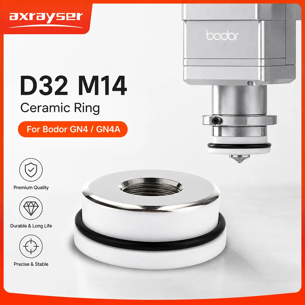 Bodor Laser Ceramic Rings D32 H12 M14 BD-01A-0-32 Ceramic Nozzle Holder For Bodor GN4 GN4A Fiber Laser Cutting Machine