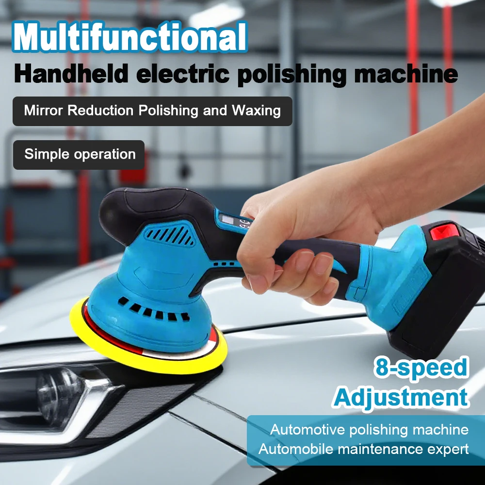เครื่องขัดไฟฟ้าไร้สายขนาดเล็กแบบมือถือ สำหรับขัดกระเบื้อง โซฟา หินอ่อน รถยนต์ ขัดเคลือบเงาแบบชาร์จไฟได้ด้วยแบตเตอรี่ลิเธียม
