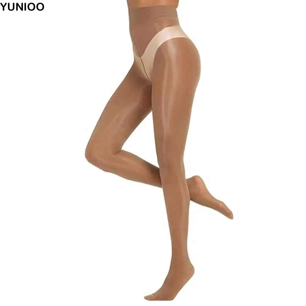 

Масляные яркие мерцающие колготки 360° ° Бесшовные шелковые чулки высокой плотности, эластичные прозрачные женские колготки с высокой талией