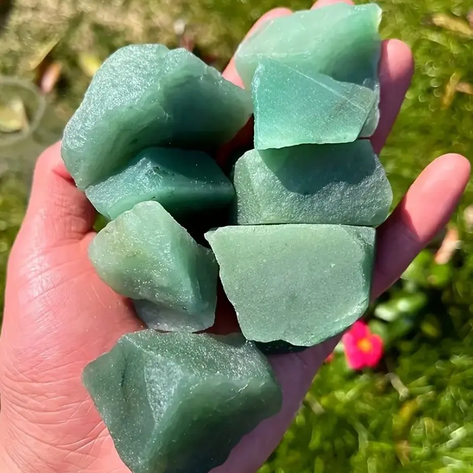 Cristal d'aventurine verte naturelle, Quartz, pierre brute irrégulière, spécimen de Reiki minéral pour la fabrication de bijoux et de décoration de la maison