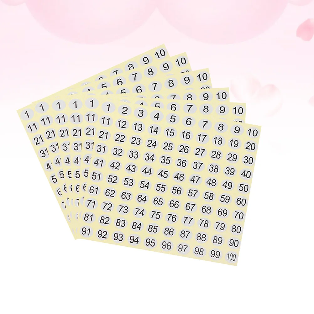 1-100 Number Stickers Kids Educational Math Labels Self Adhesive Circle Supplies Teaching Aids Eco Friendly