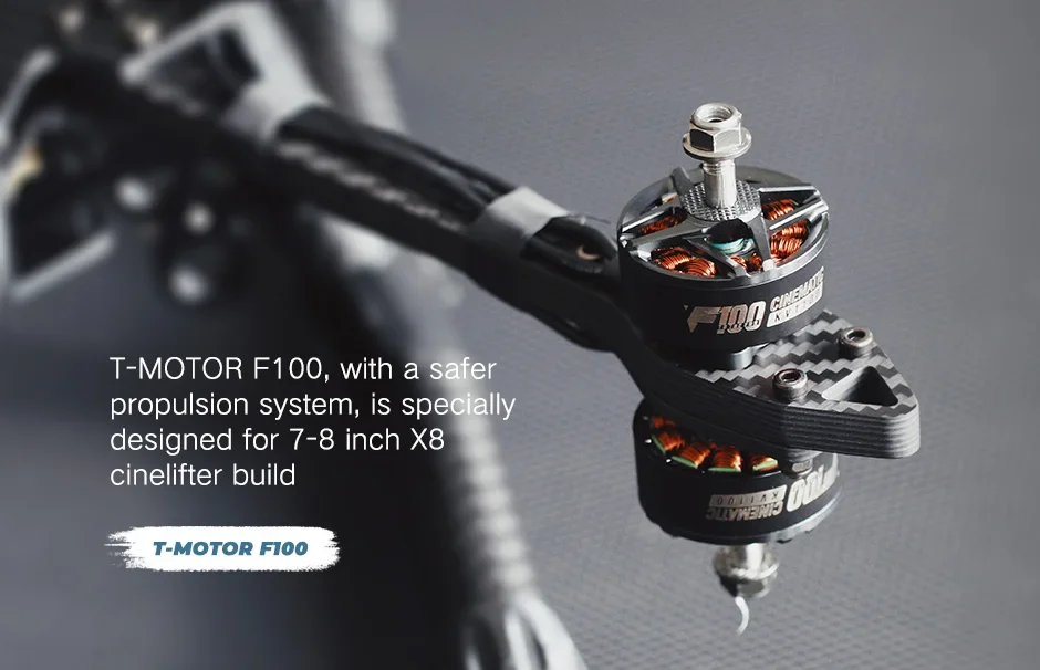 

Бесщеточный двигатель T-MOTOR T-HOBBY F100 2810, 1100KV/1350KV (на выбор), совместимость с напряжением 5-6S, профессиональная мощная деталь