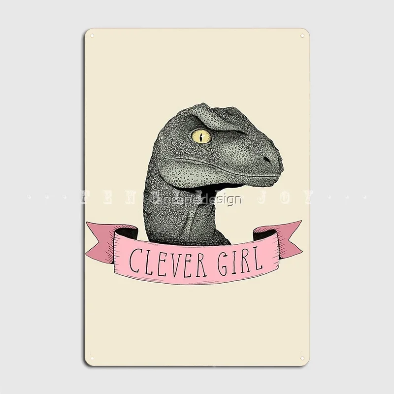Clever Girl Metal Sign Cave Pub Plaques Wall Mural Retro Tin Sign Poster