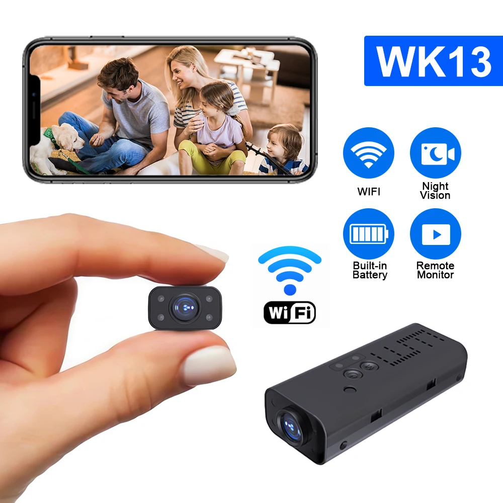 WK13 Mini Wifi Surveillance Camera Home Security Indoor And Outdoor Wireless Camera HD Video Monitor