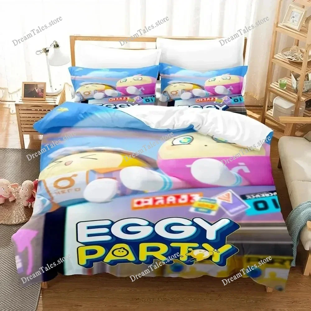 

Eggy Party Bedding Set Pillowcases Single Twin Full Queen King Boys Bed Linen 3d Printed Game Eggy Duvet Covers Luxury Gift