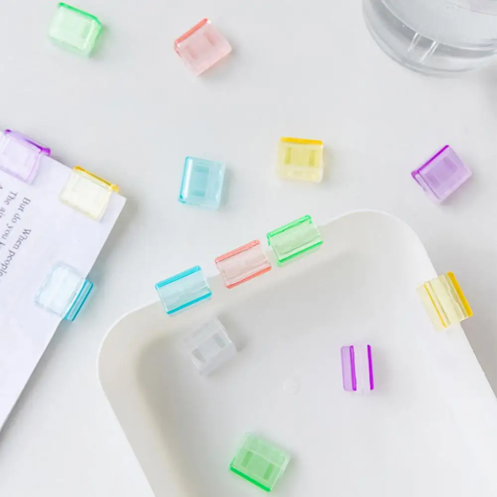 Space-saving 5Pcs/Bag Practical Candy Color Bookmarks File Clips Anti-scratch Candy Color Clips Anti-Deformed   for School