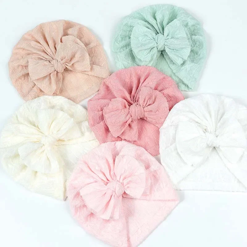 

Детская кружевная индийская шапка с бантом, индийская шапка для малышей, однотонный платок, шапочки, детская бандана, головной убор, повязка на голову для младенцев, реквизит для фотосессии