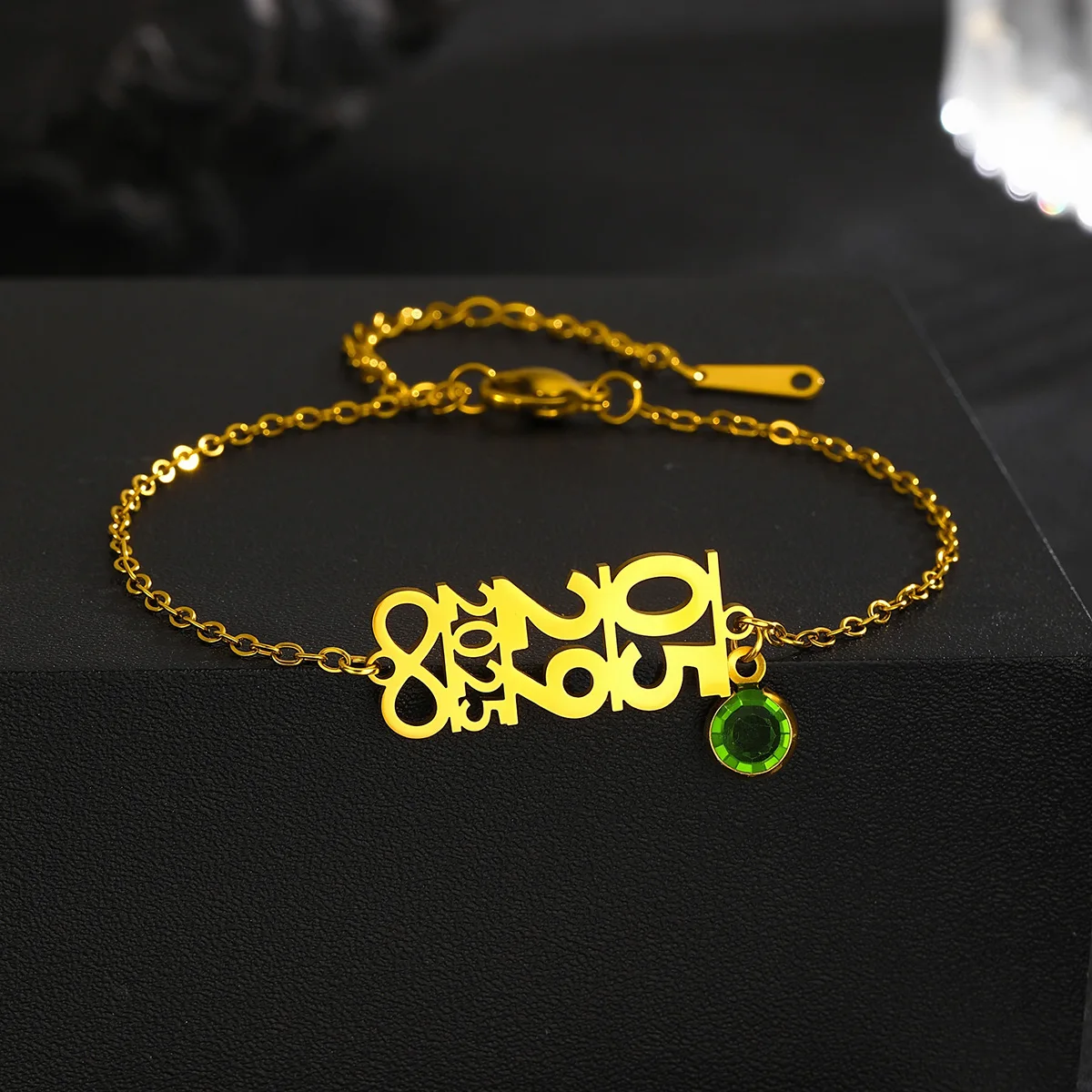 

Браслет с именем на заказ для женщин, персонализированная толстая цепочка на ногу, ювелирные изделия с буквами для женщин, подвески из нержавеющей стали 18 см, индивидуальный подарок