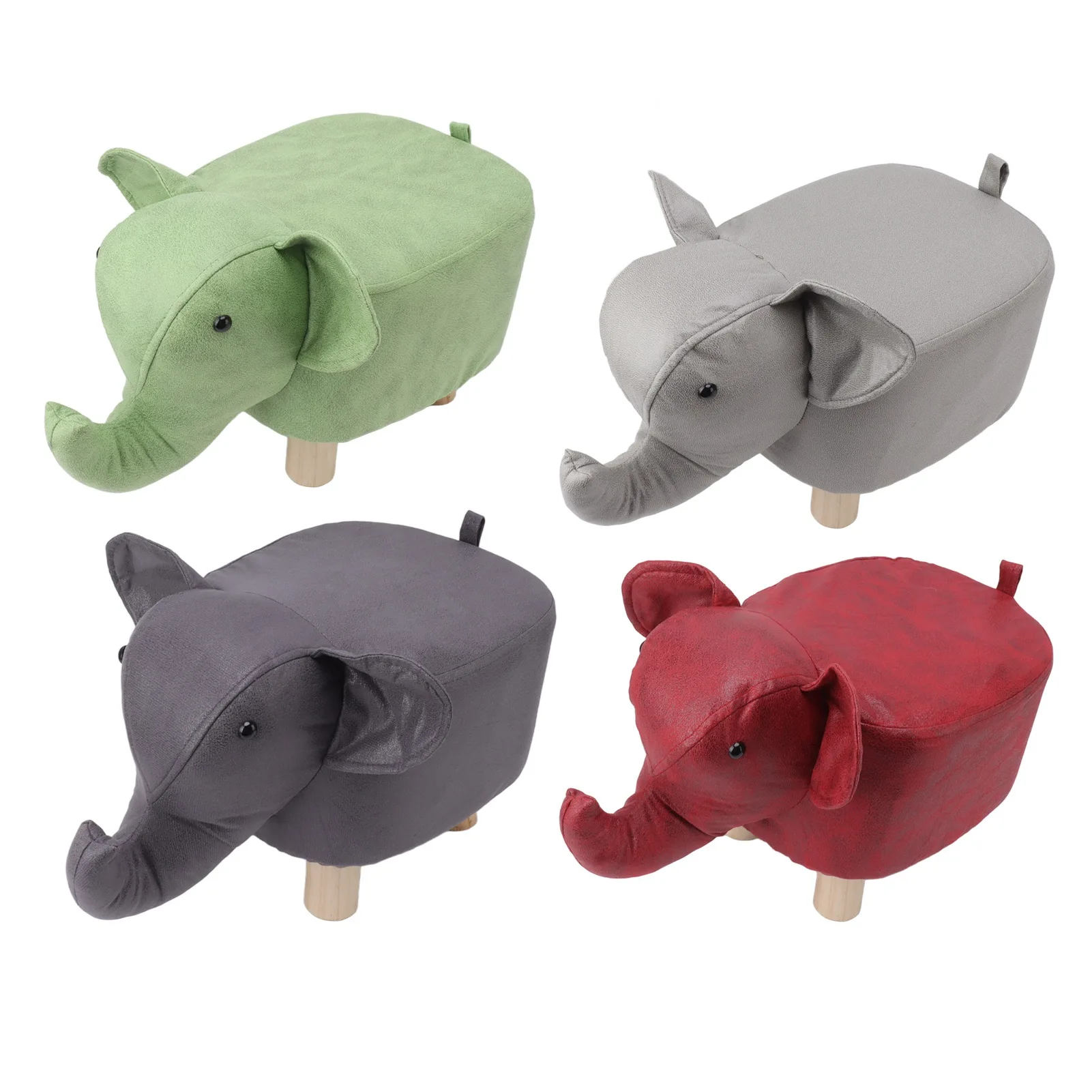 Cute Animal Stool Slip Resistant Elastic Sponge Strong Load Bearing Kids Animal Footstools Elephant Shaped for Home for Adults