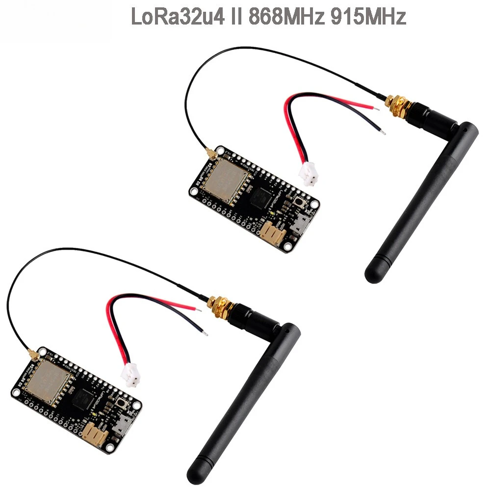 2x 868MHz 915MHz LoRa32u4 II Board LoRa Module + IPX to SMA Antenna for Arduino