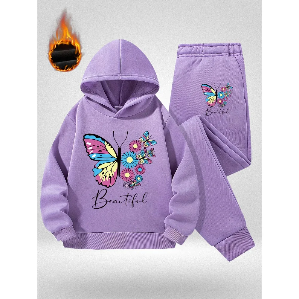 Girls' Warm And Thick Autumn And Winter Collection Featuring Print Series Suitable for Gifting