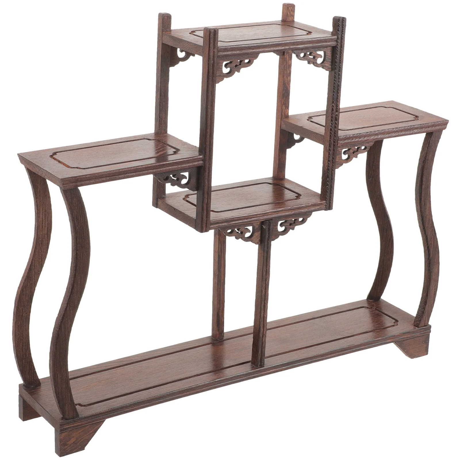 

Chicken Wing Wood Vase Display Stand Retro Small Buddha Statue Base Wood Display Stand for Home Wooden Base