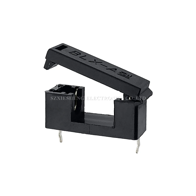 10 PZ BLX-A Tipo 5*20 MM Portafusibile 6.3A250V Supporto Nero e Copertura Nera PCB Montaggio Sul Pannello Base del Fusibile Con 5*20 MM Tubo Fusibile