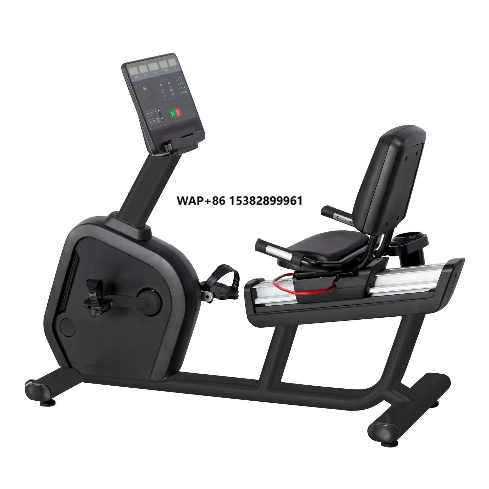 

Commercial Horizontal Magnetically Controlled Steel Spinning Bike with Wattage Exercise Equipment Commercial Recumbent Bike