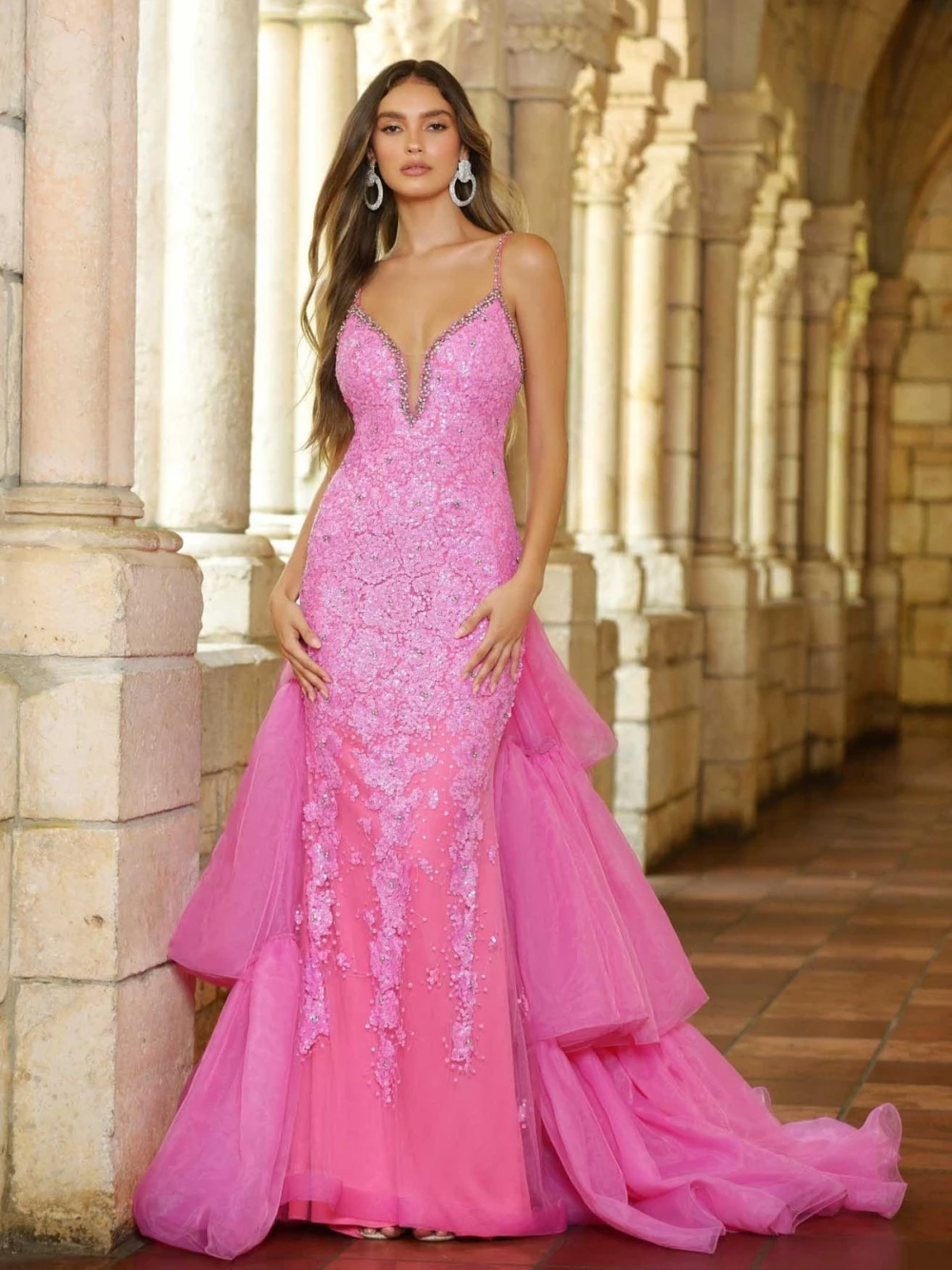 Vestidos De Noche De lujo con cuello en V profundo, Vestido recto De lentejuelas para Novia, elegante Vestido De Novia hasta el suelo