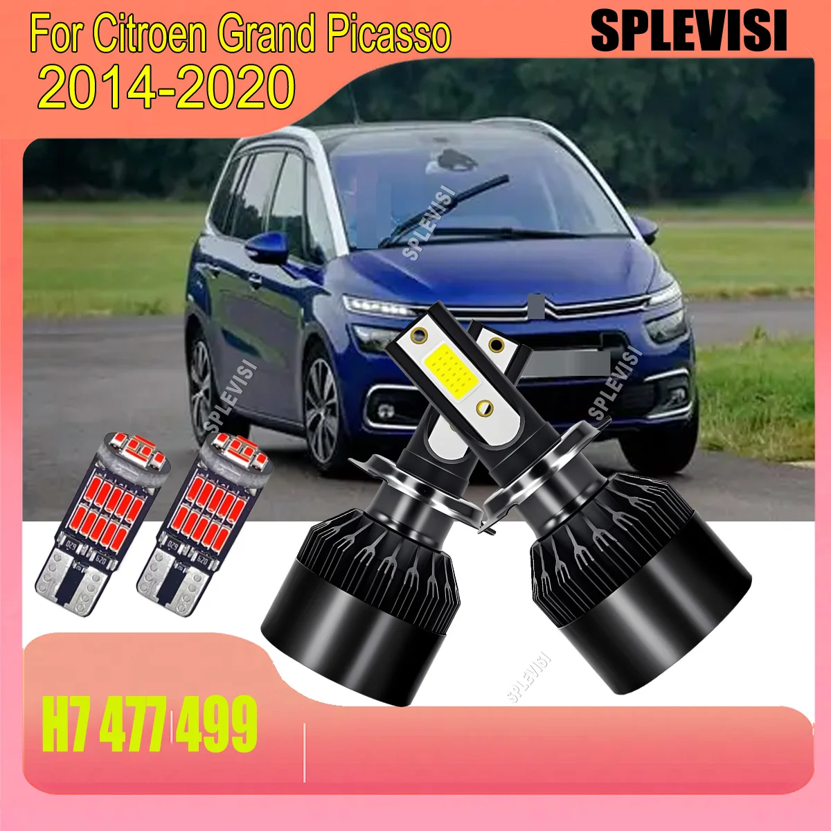 

LED H7 60W 6000LM Headlight Bulbs - Essential for Rural & Poorly Lit Road Driving For Citroen Grand Picasso 2014 2015 2016-2020